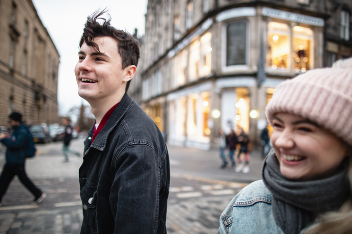 A couple on a date playing Treasure Hunt Cambridge