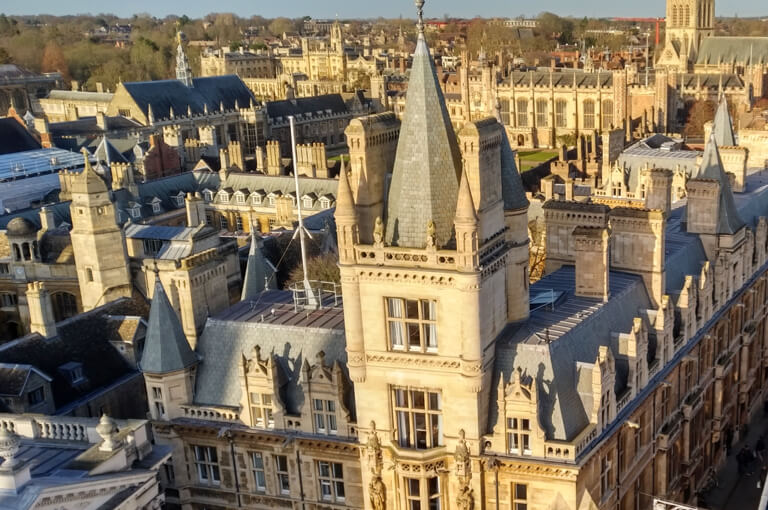 The rooftops of Cambridge