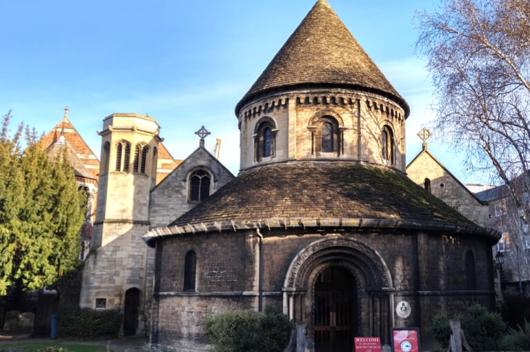 The ancient Round Church, just one of the stops on Treasure Hunt Cambridge